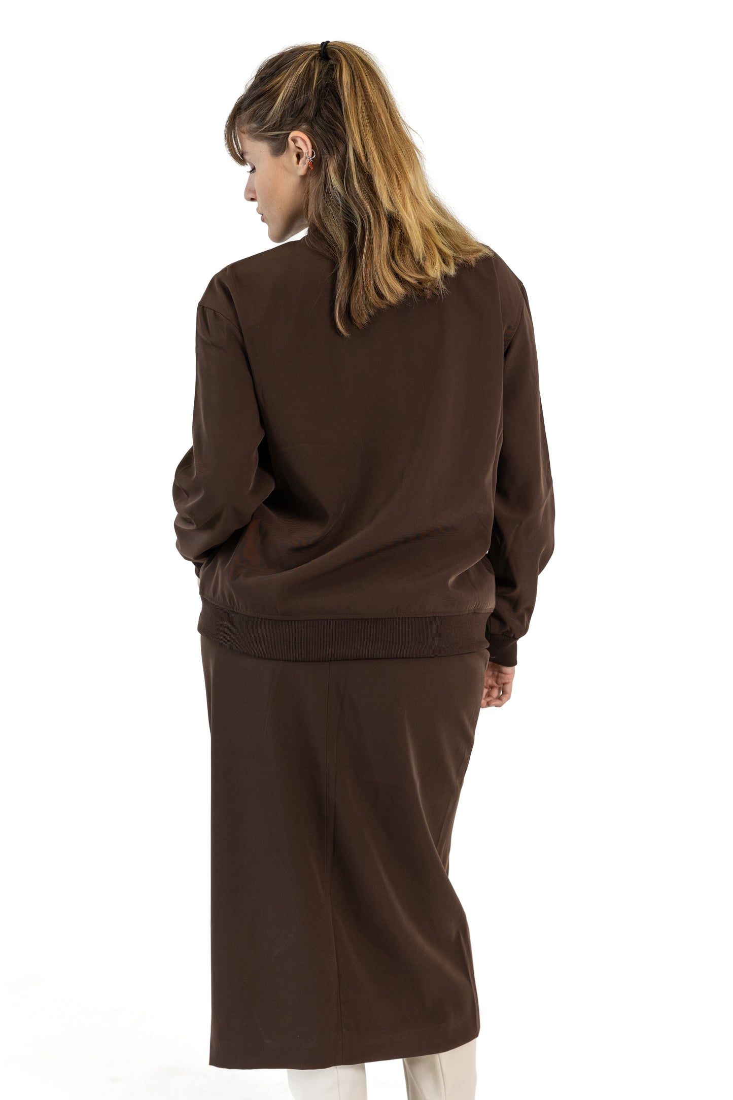 Efe Midi Skirt with Front Slit